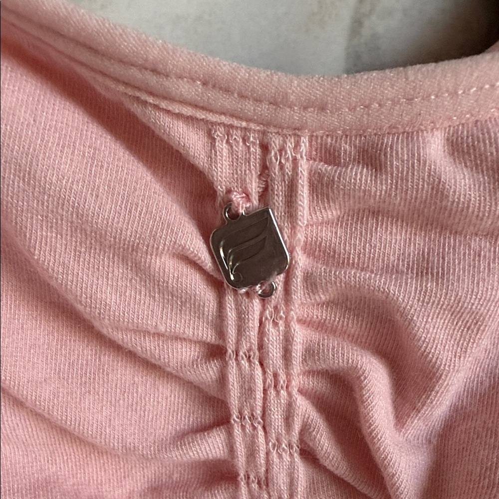 Fabletics Pink Ruched Crop Top Large - Picture 5 of 5